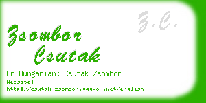 zsombor csutak business card